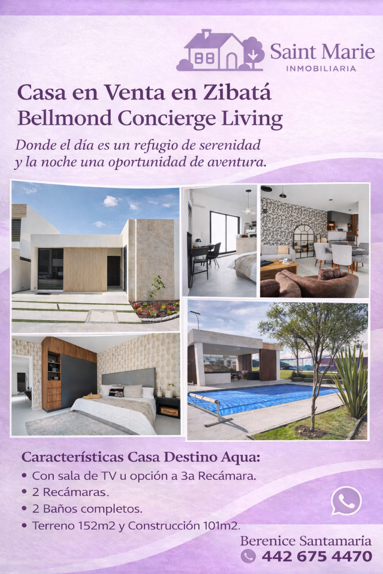 Casas en Venta Desarrollo Bellmond Destino Aqua Saint Marie Inmobiliaria Flyer (1)