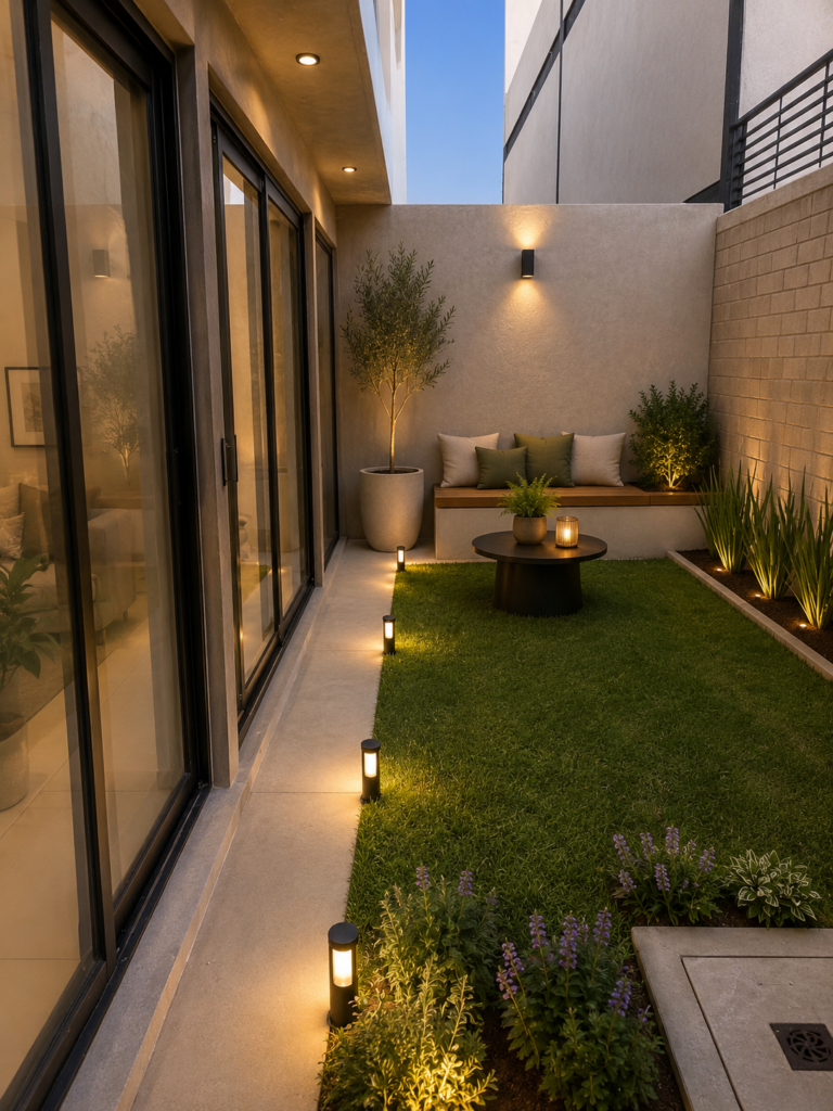 05 Jardín Patio acceso Sala Casa Introspectiva Capital Sur Saint Marie Inmobiliaria
