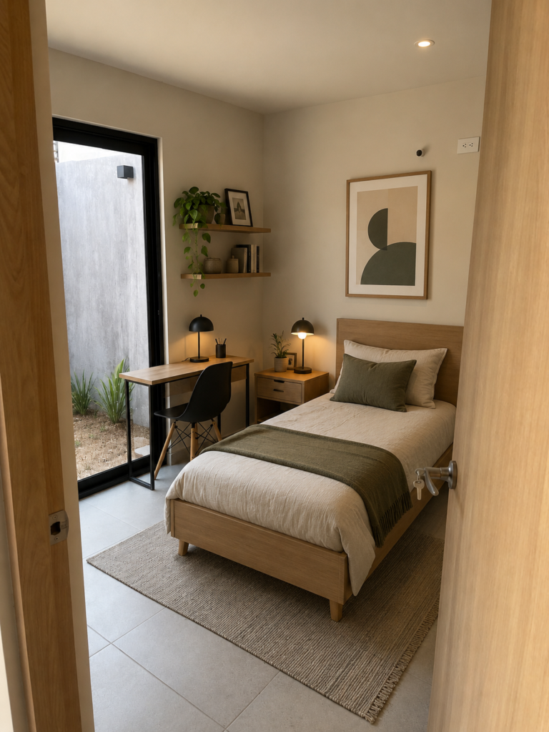 07 Recámara Oficina Planta Baja Casa Introspectiva Capital Sur Saint Marie Inmobiliaria