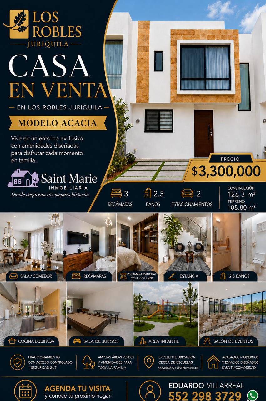 Casa Modelo Acacia en Los Robles Juriquilla