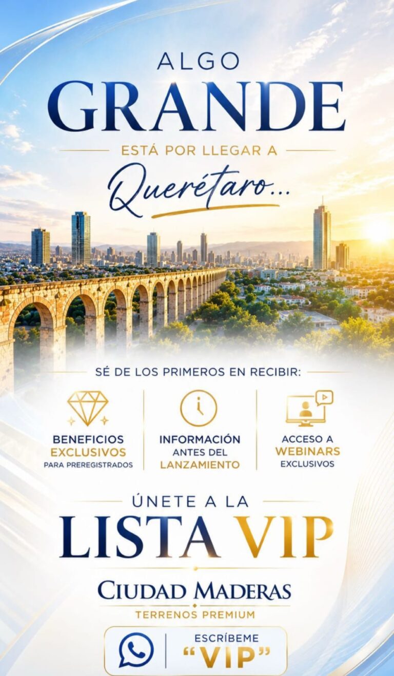 Preventa Exclusiva de Terrenos en Querétaro LISTA VIP ideal para invertir o construir tu patrimonio Saint Marie Inmobiliaria