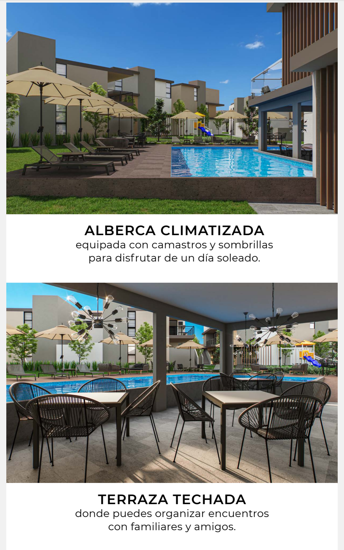Alberca y terraza de Campello