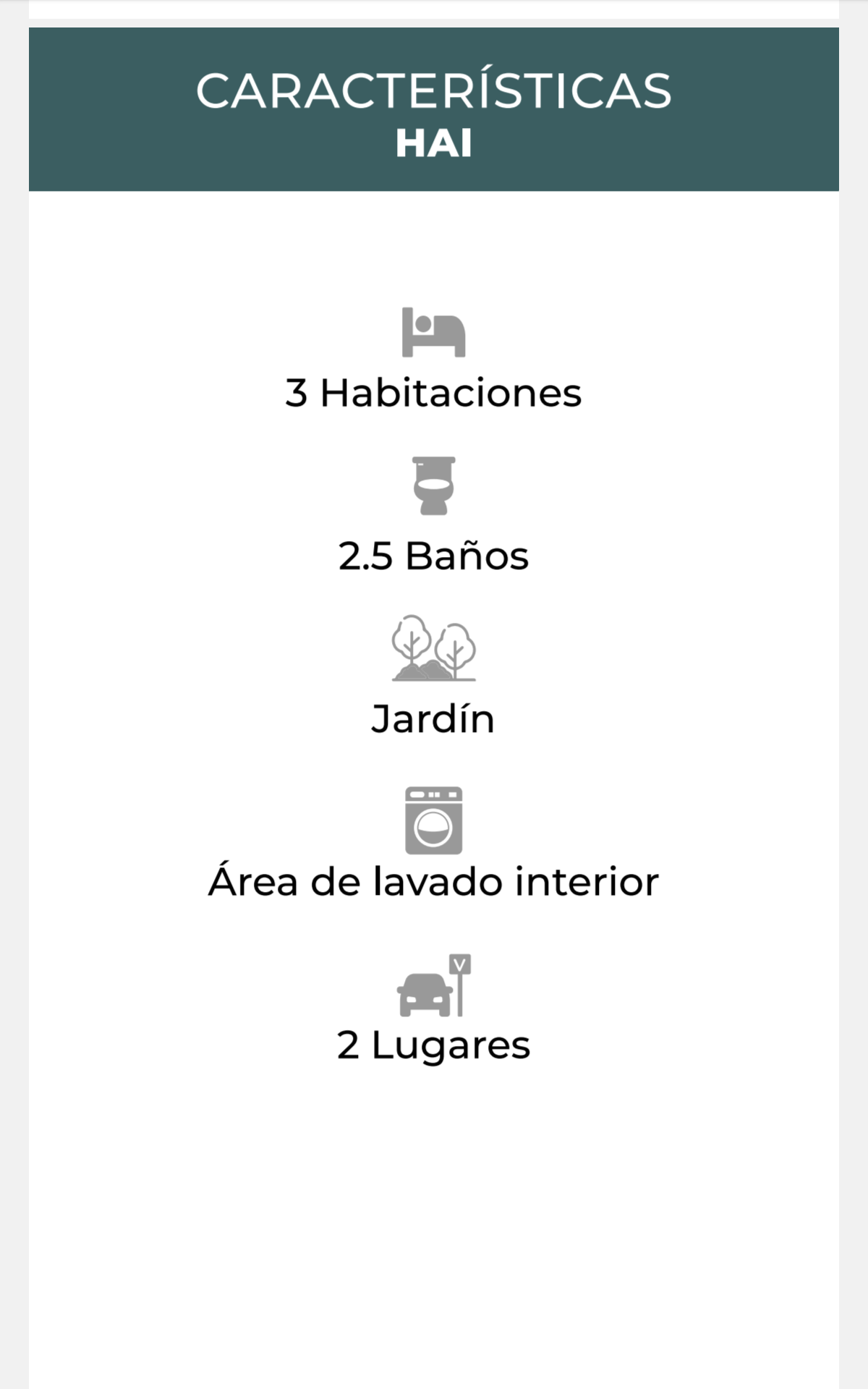 Características de la Casa Modelo Hai