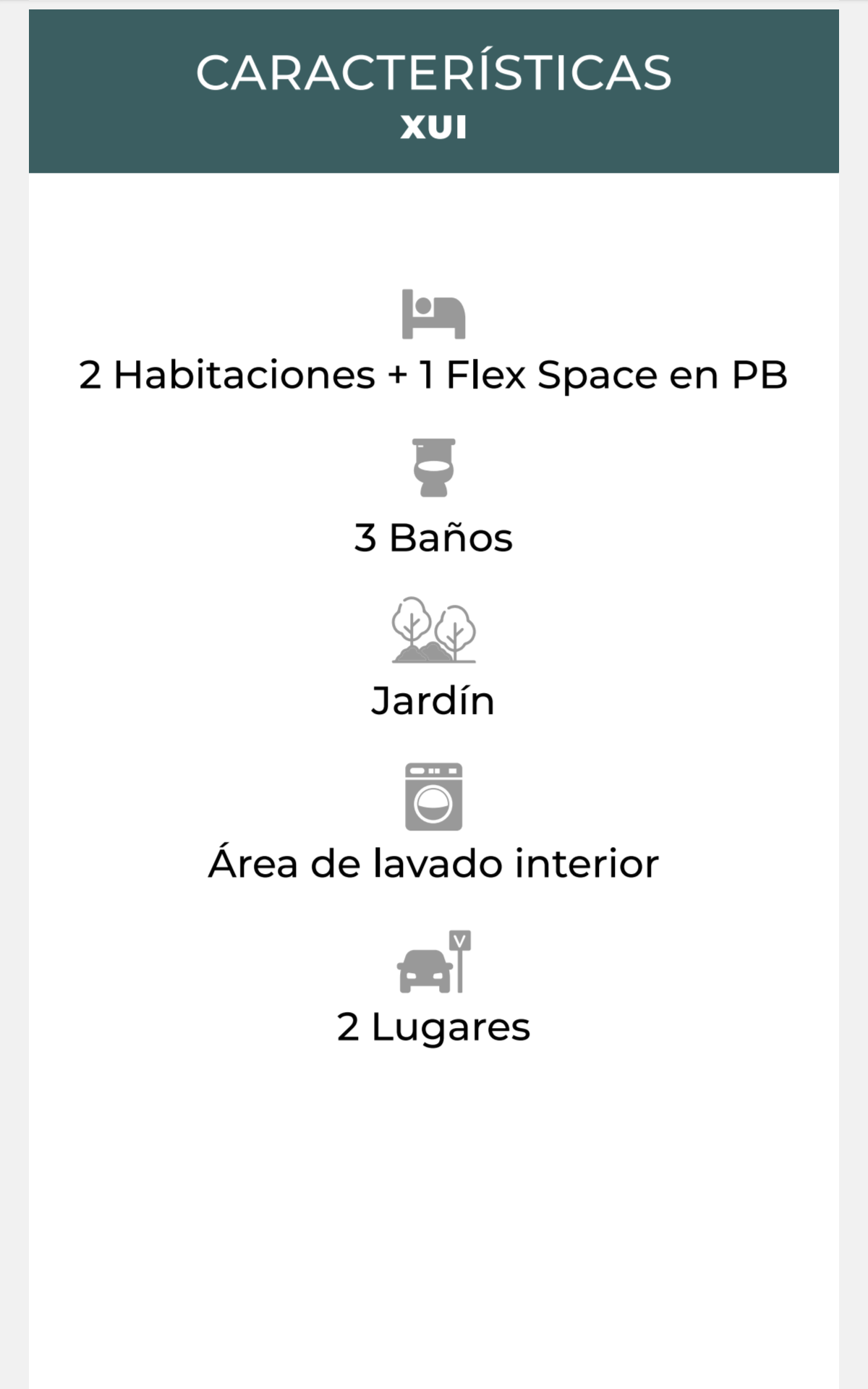 Características de la Casa Modelo Xui