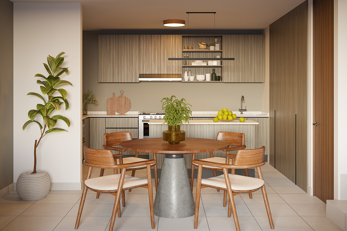 Comedor y cocina del Living Unit Coveta B