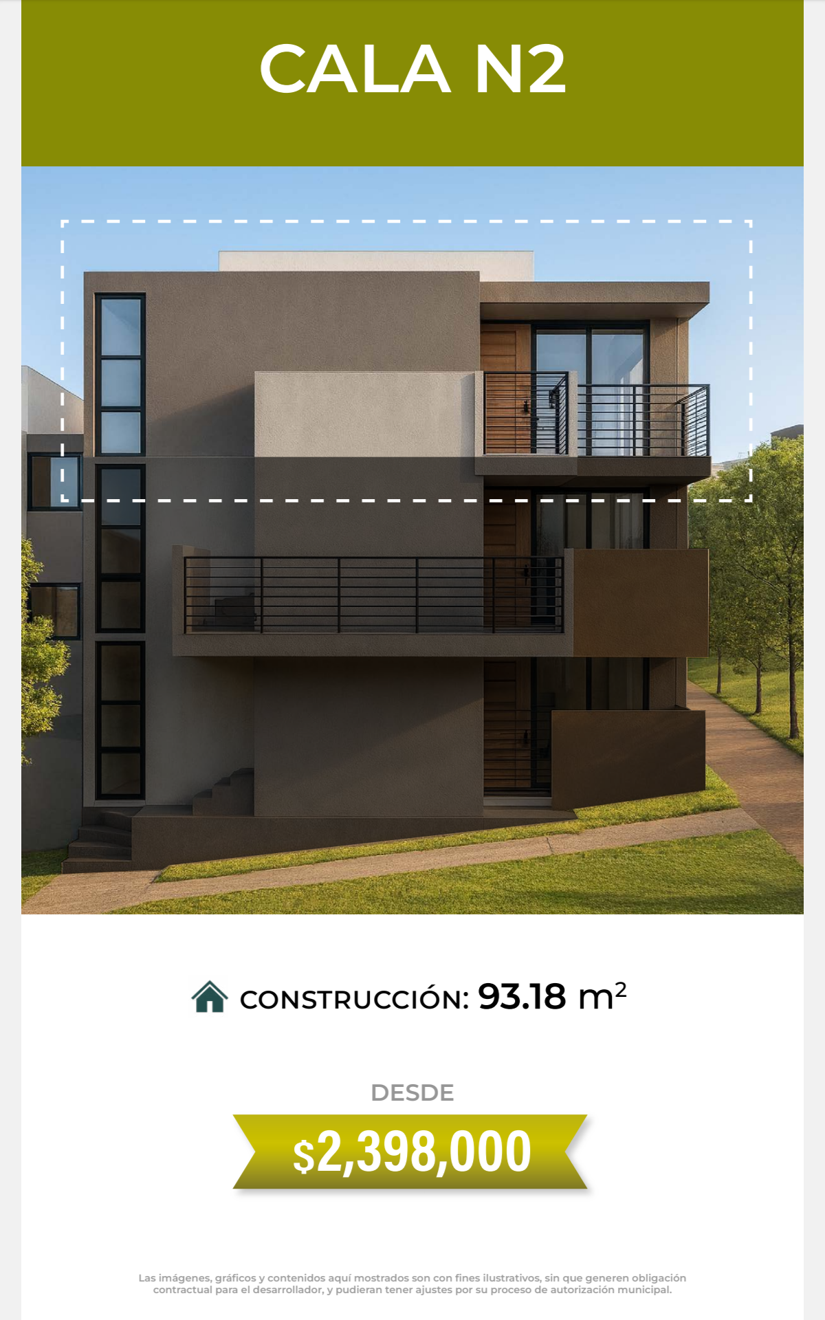 Fachada del Departamento Cala N2 en Jardana