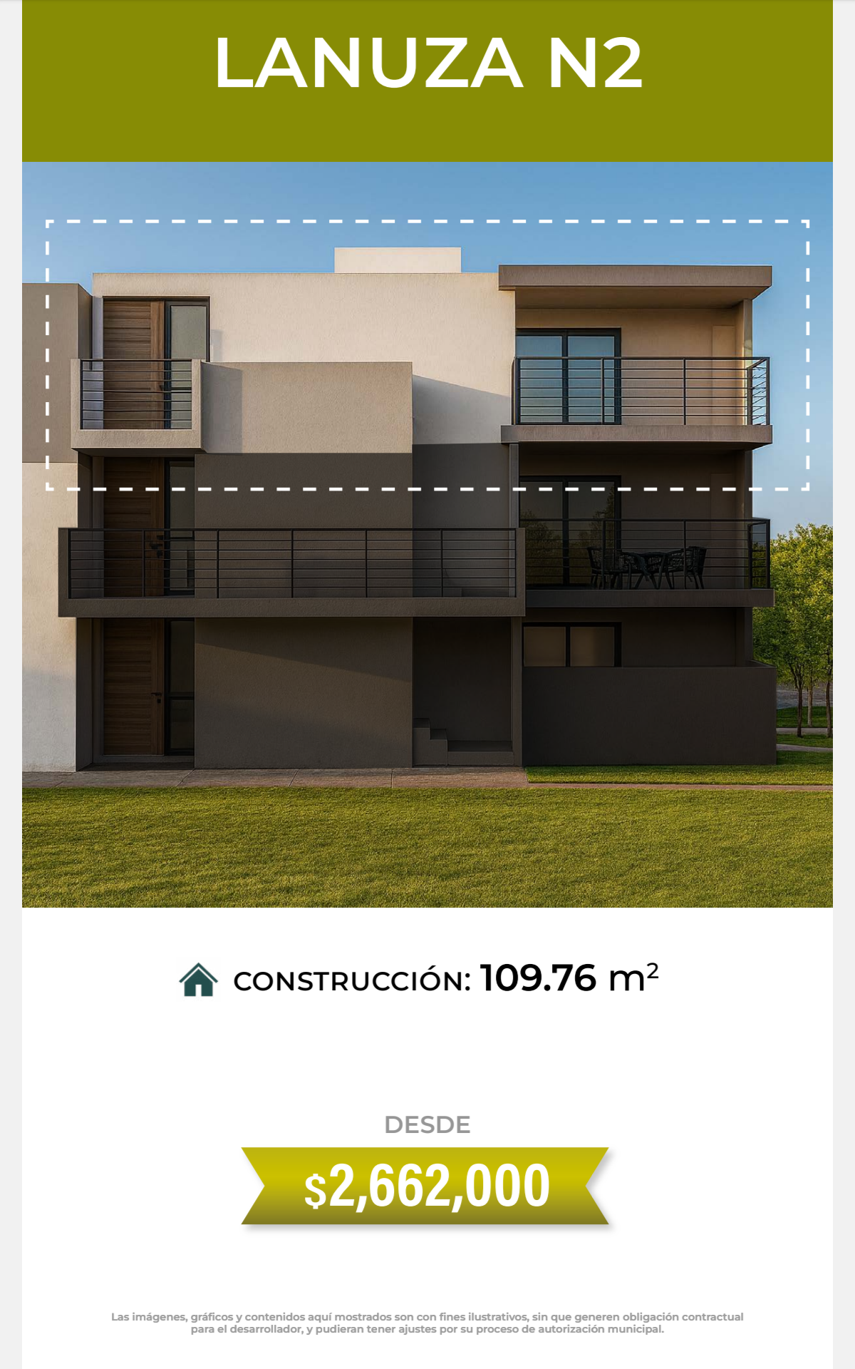 Fachada del Departamento Lanuza N2 en Jardana