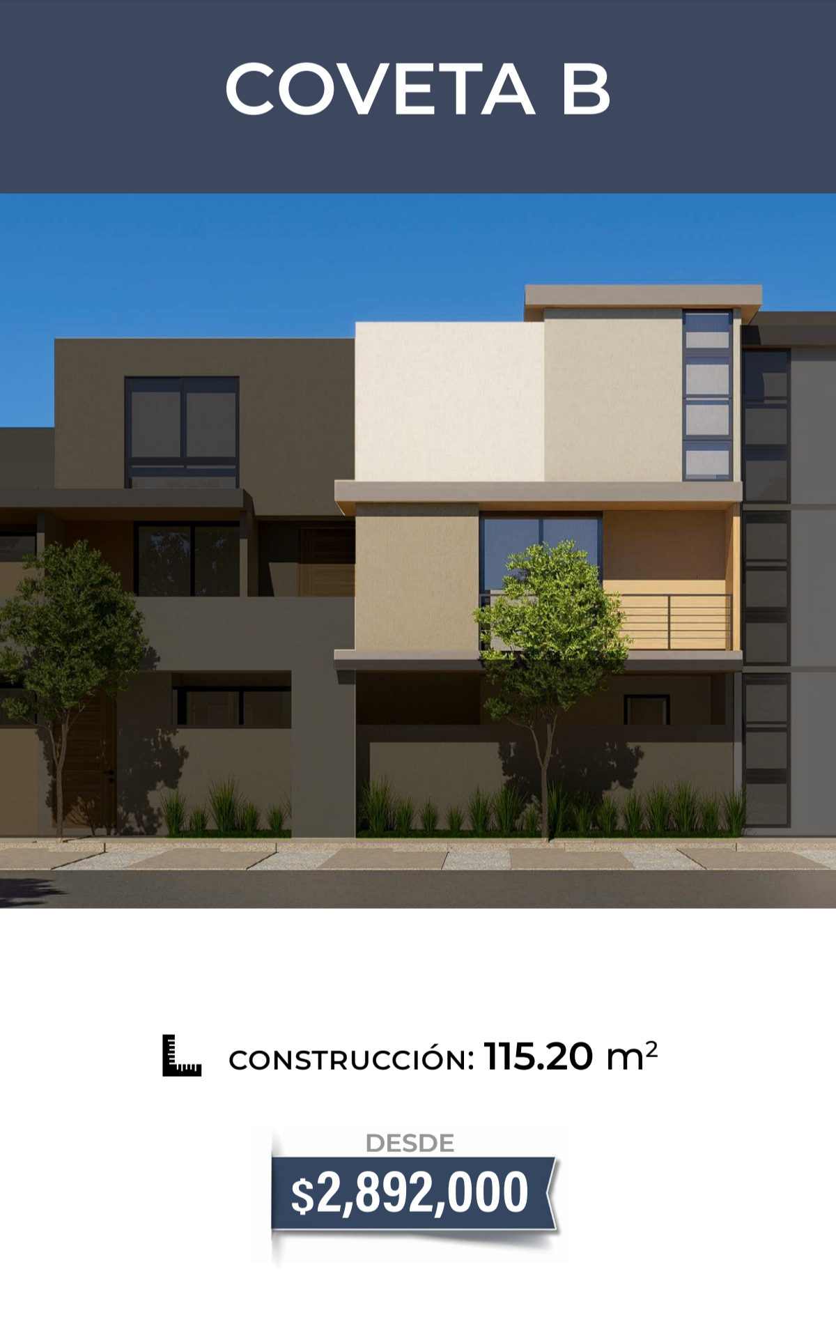 Fachada del Living Unit Coveta B