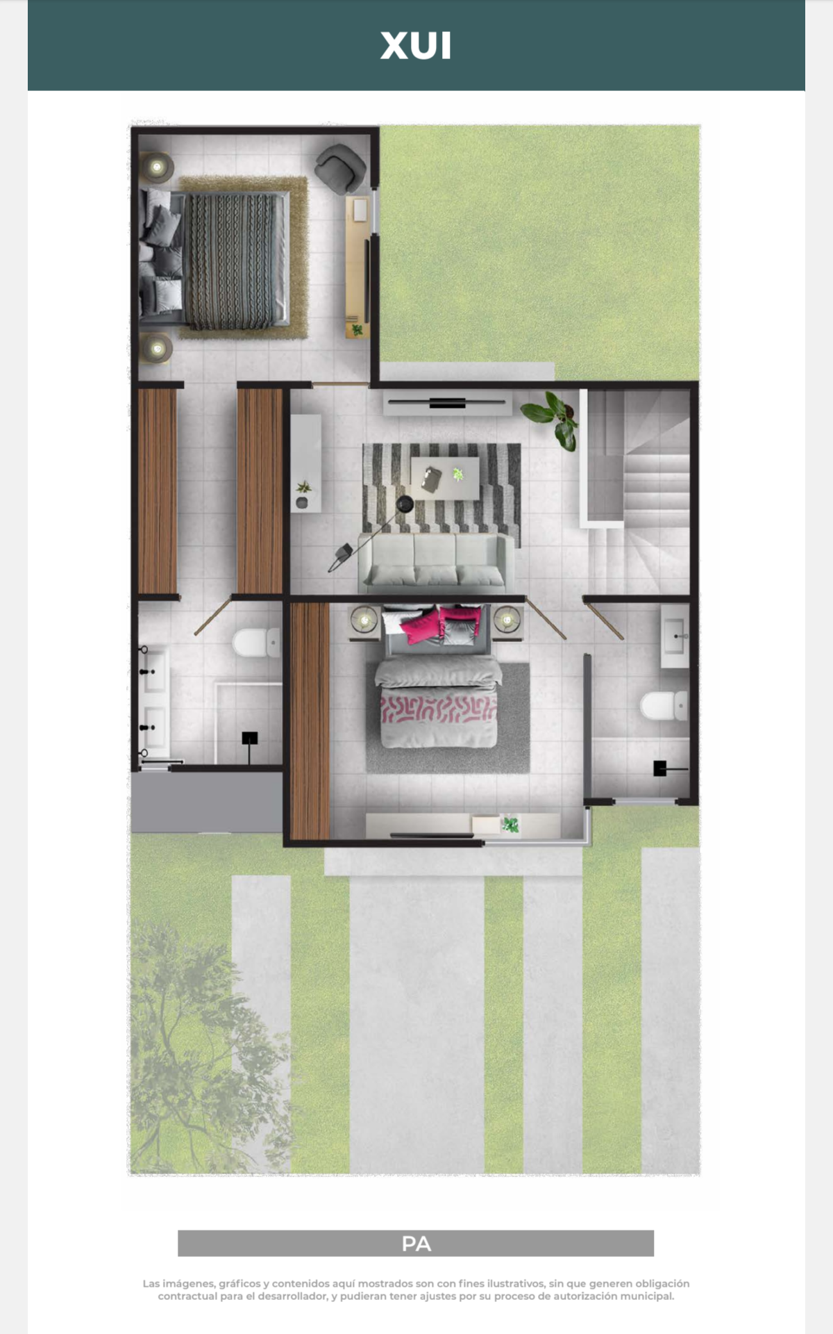 Plano de planta alta Casa Xui