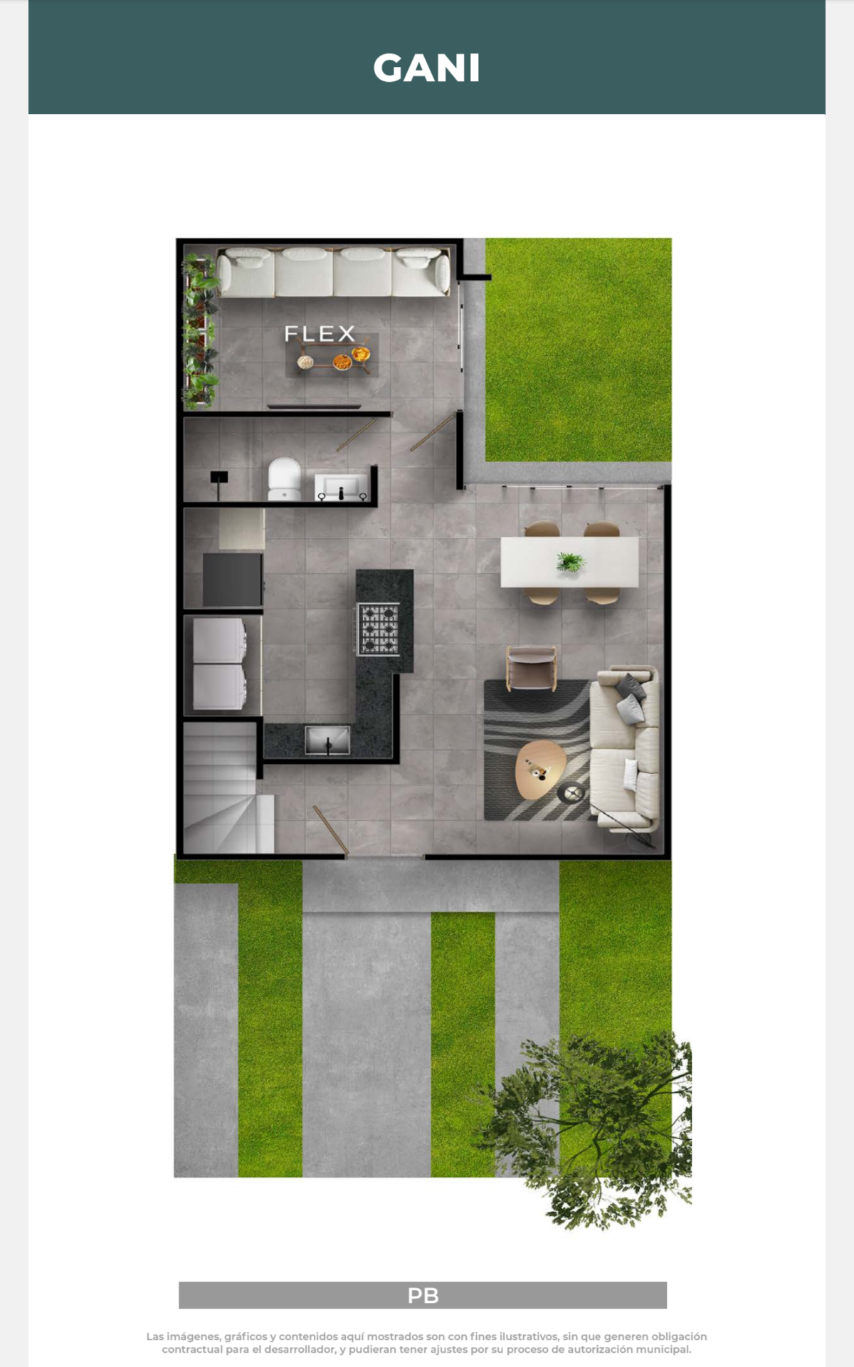 Planta baja Casa Modelo Gani