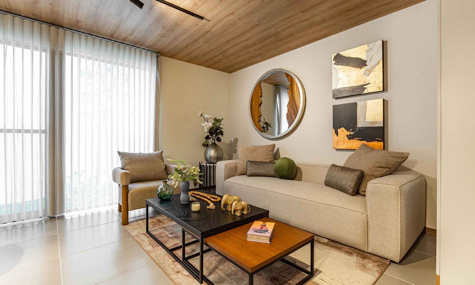 Sala de la casa Modelo 125 B Esquina, vista 2