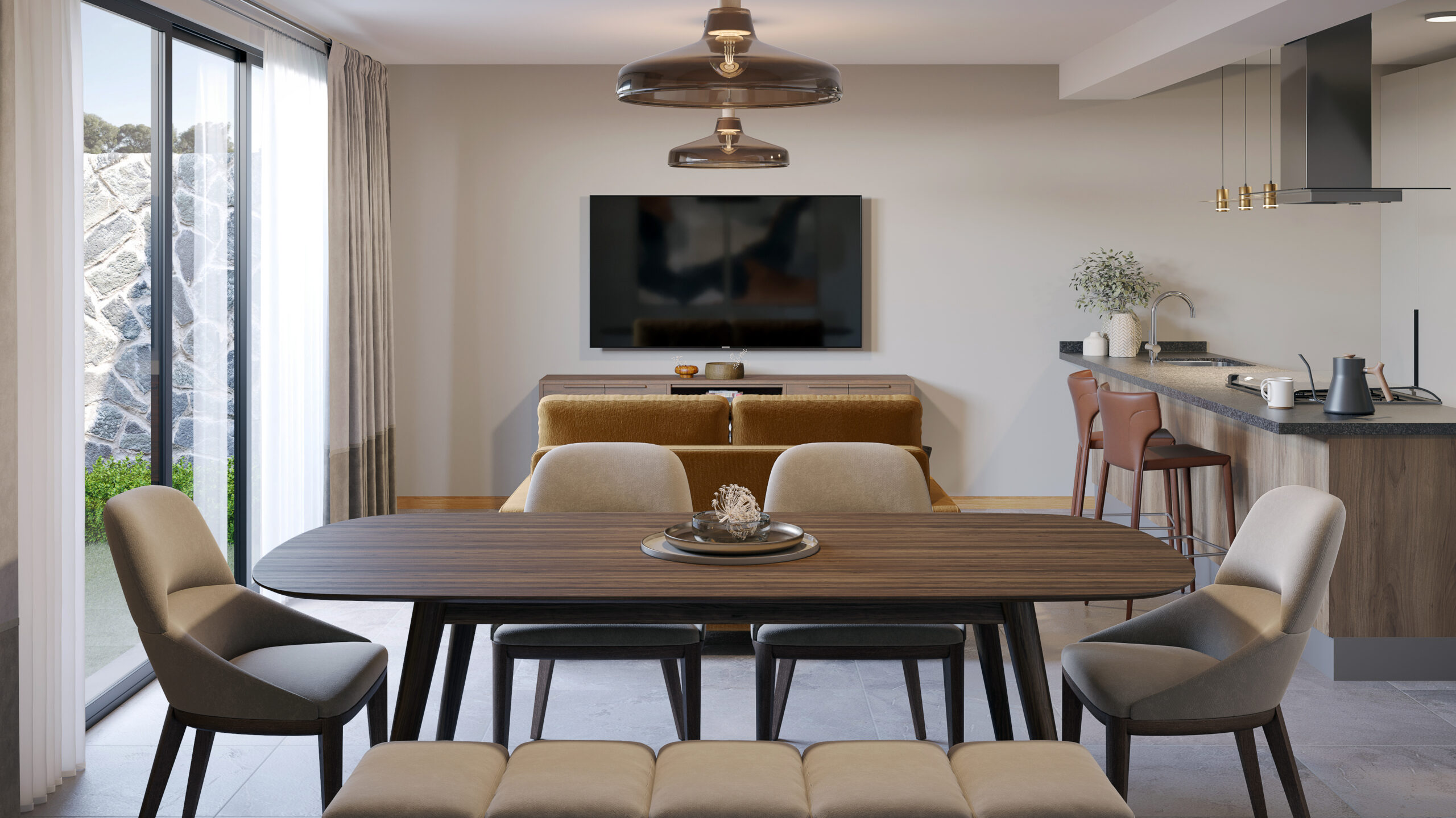 Sala comedor Casa Modelo Dezna