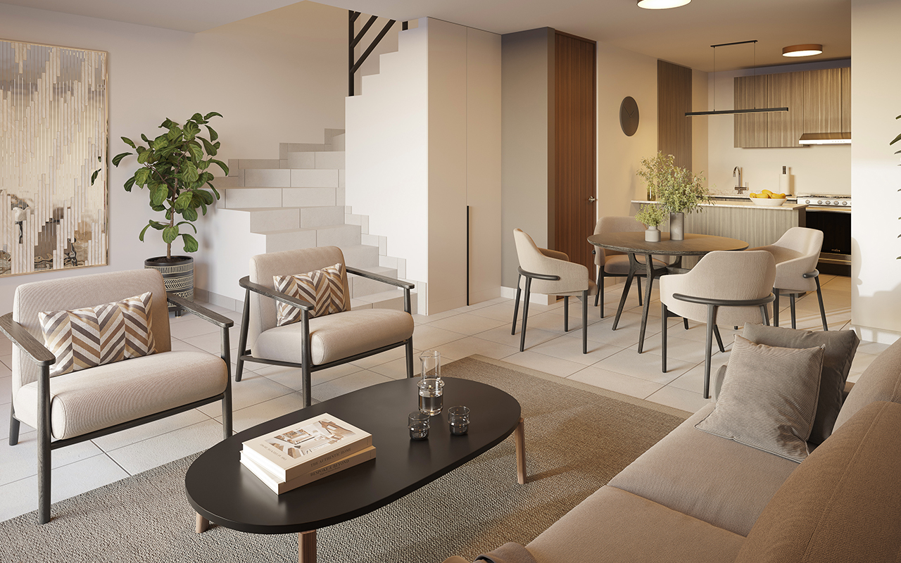 Sala comedor y cocina del Living Unit Coveta A