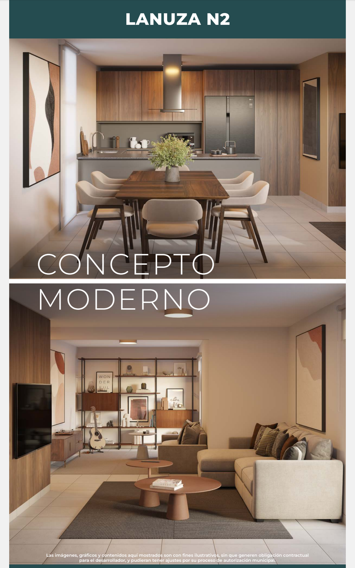 Sala, comedor y cocina de Lanuza N2