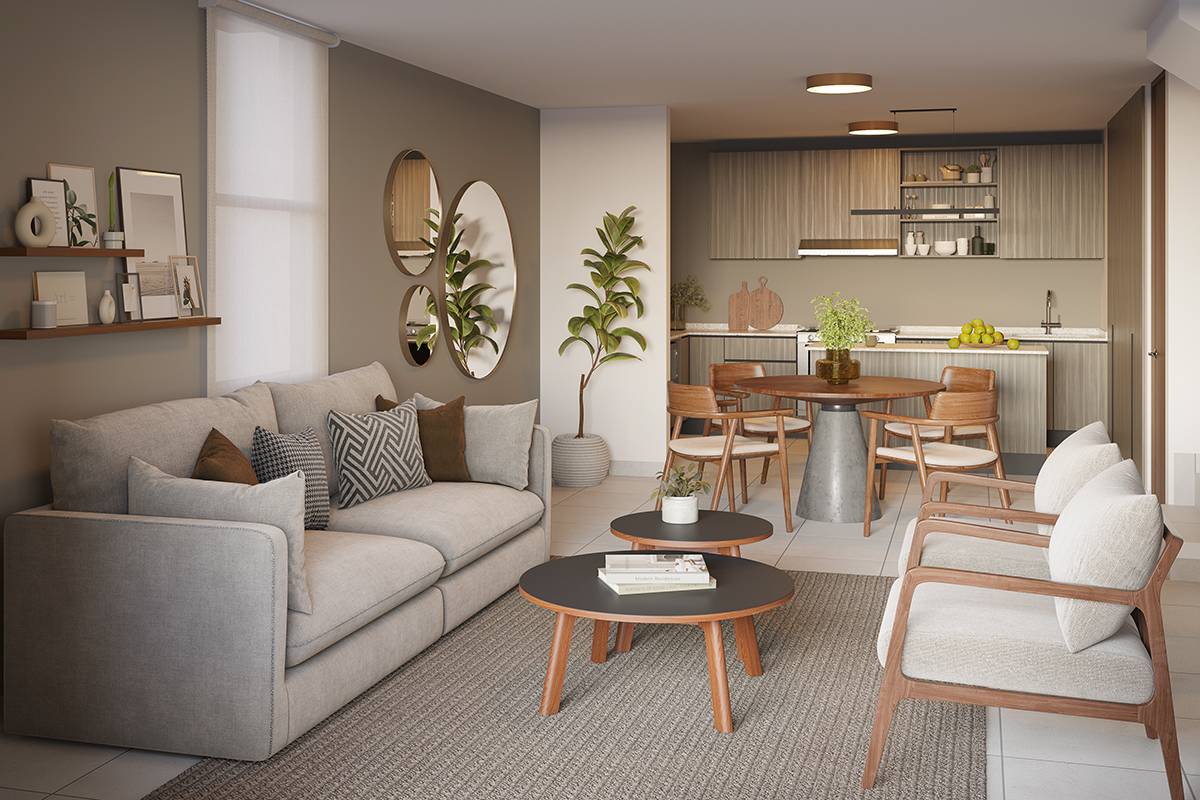 Sala y comedor del Living Unit Coveta B