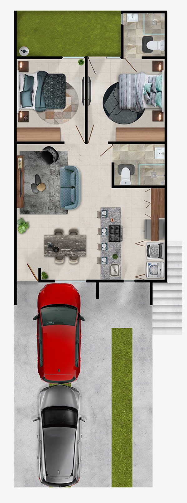Plano del Departamento Bosques PA en Montebello